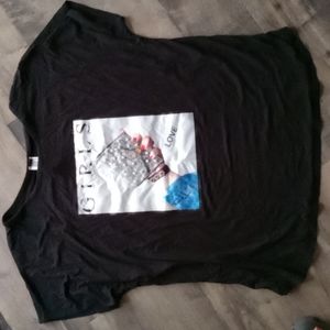 Black Blouse with pearls